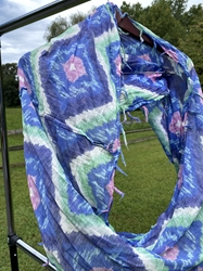 blue multi casual spring summer scarf, free shipping! blue multi casual spring summer scarf
