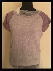 American Eagle Top with Purple Cap Sleeves, Size Medium  FREE SHIPPING American Eagle Top with Purple Cap Sleeves, Size Medium 