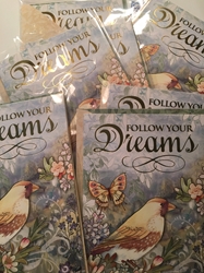 Follow Your Dreams 6 Blank Note Cards  with free shipping 