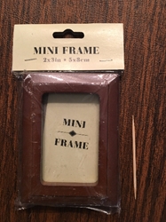 New Condition. Mini Frame  2" x 3" Brown Frame   