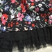 Junior Women Size: Black Floral Dress, Girls Dress, Size 13 /14 Free Shipping - 