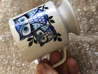 Blue Owls on footed cup free shipping! Blue Owls on footed cup free shipping!