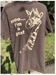 Giraffe T-shirt  Dark brown  Size large   Preowned Short sleeve   Short sleeves Free Shipping - 