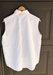  Kikomo Summer White Sleeveless Button Down Shirt with front pocket size Adult Small with free shipping - 