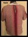 Artsy Red Patterned Shirt  Womens Size Medium  Great for the Fall Season! FREE SHIPPING - 
