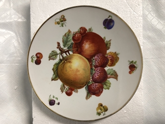 antique fruit plate made in Germany, 8"  