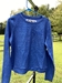brand pink: women's extra small, super shine sheen blue color, long sleeve  -  