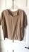women's large, beige blouse, short sleeve, All Silk with free shipping -  