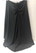 flowing black women's skirt,  front shorter than back, women's size small petite - 