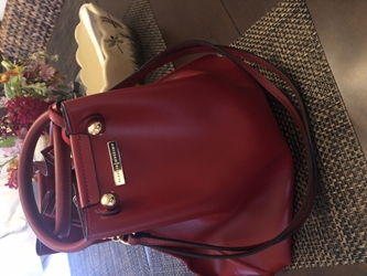 allessia massimo red purse red leather designer handbag 