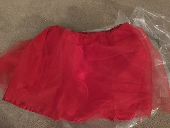 Handmade Red Tutu for girl: Great for dress up or the Holidays ! approximate size girls 12/14 